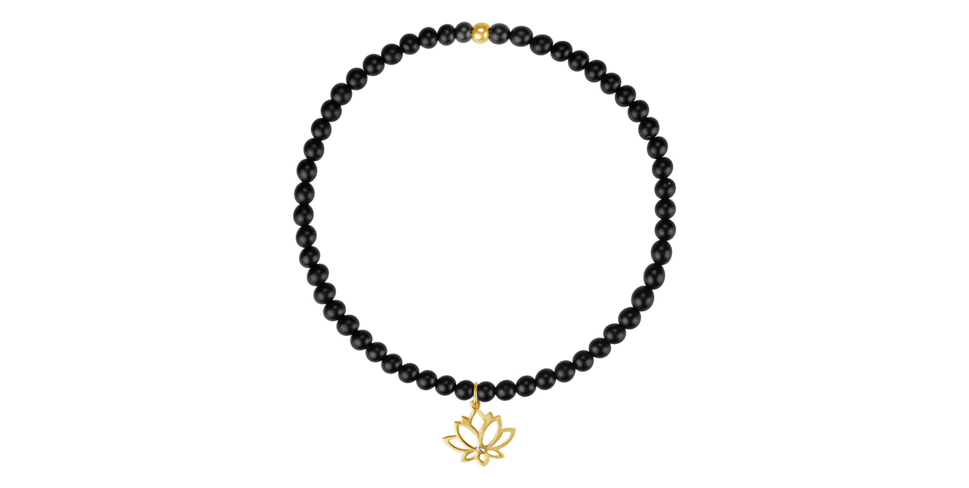 Náramek s diamantem a acháty Dark Lotus