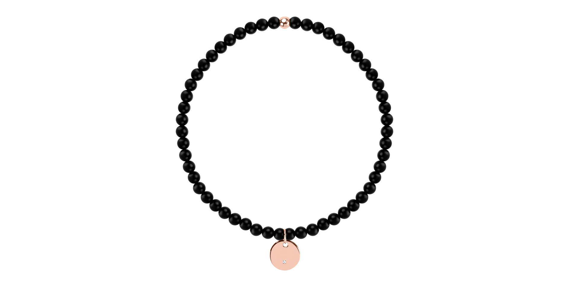 Náramek s diamantem a acháty Dark Touch