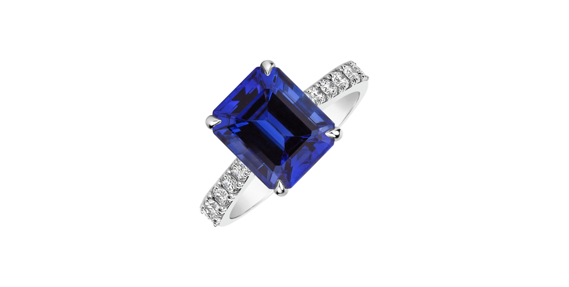 Prsten s tanzanitem a diamanty Blue Treasure