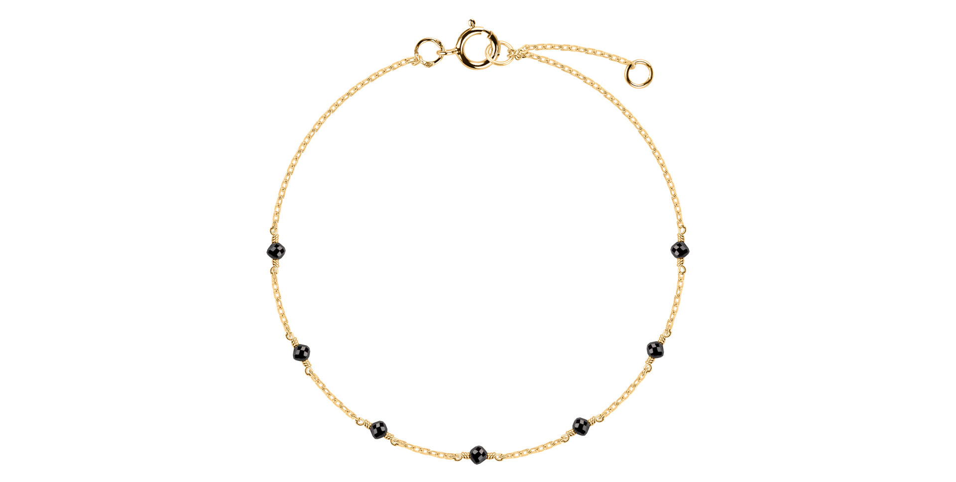 Náramek s černými diamanty Dark Melody