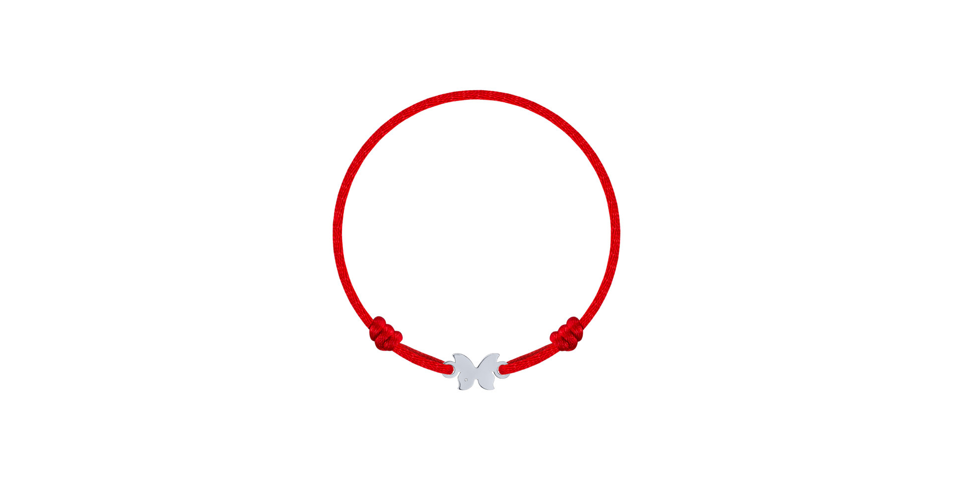 Dětský diamantový náramek se šňůrkou Butterfly