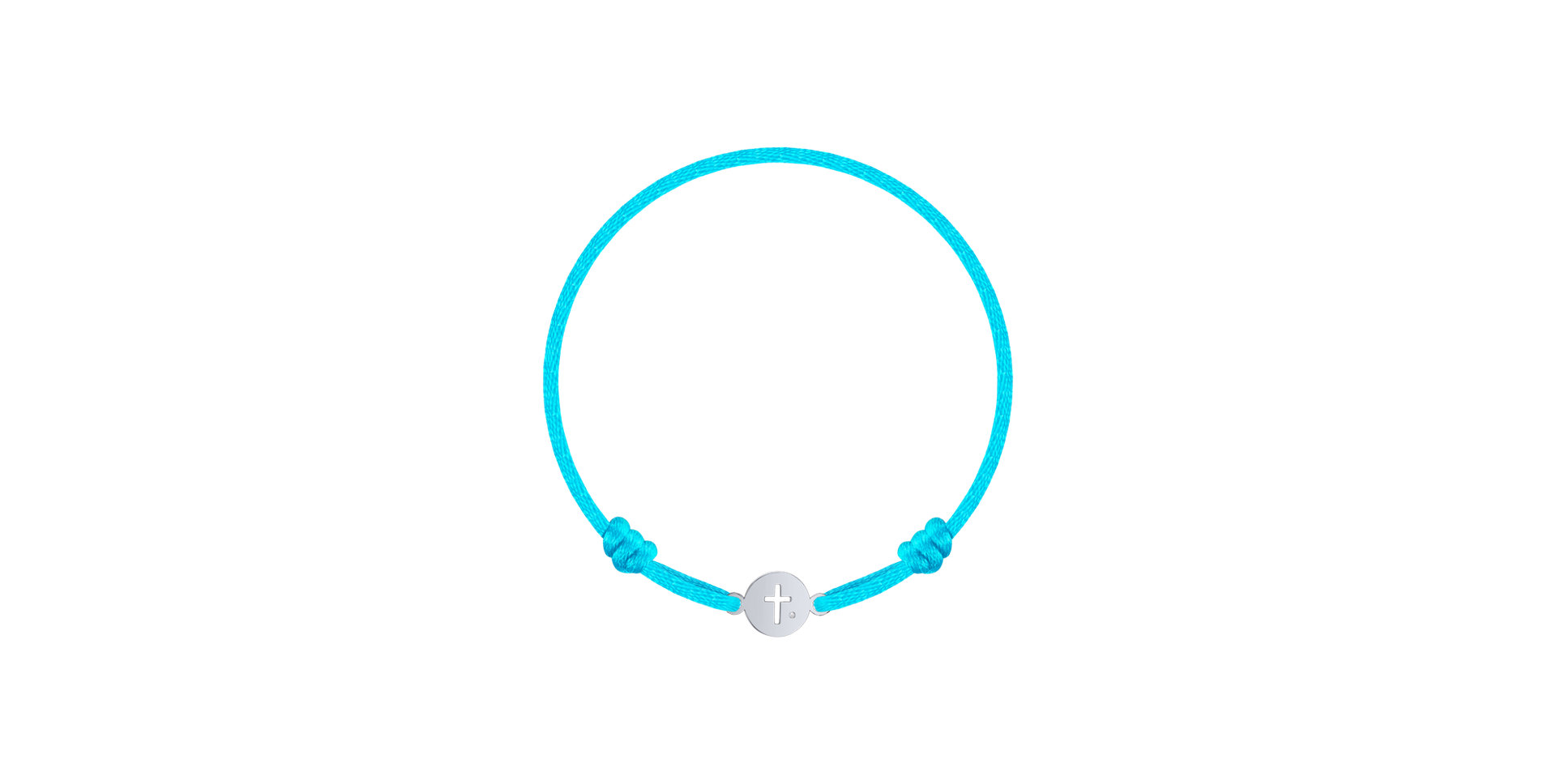 Dětský diamantový náramek se šňůrkou Cross Circle