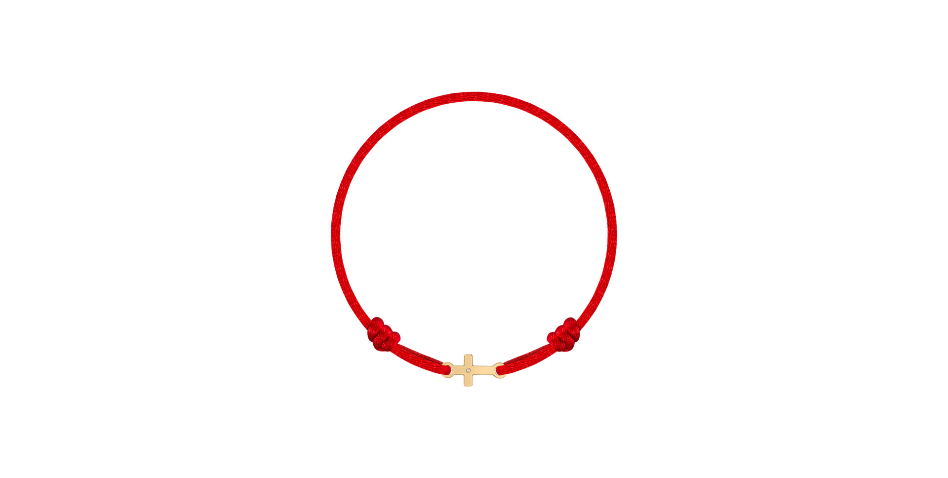 Dětský diamantový náramek se šňůrkou Tiny Cross