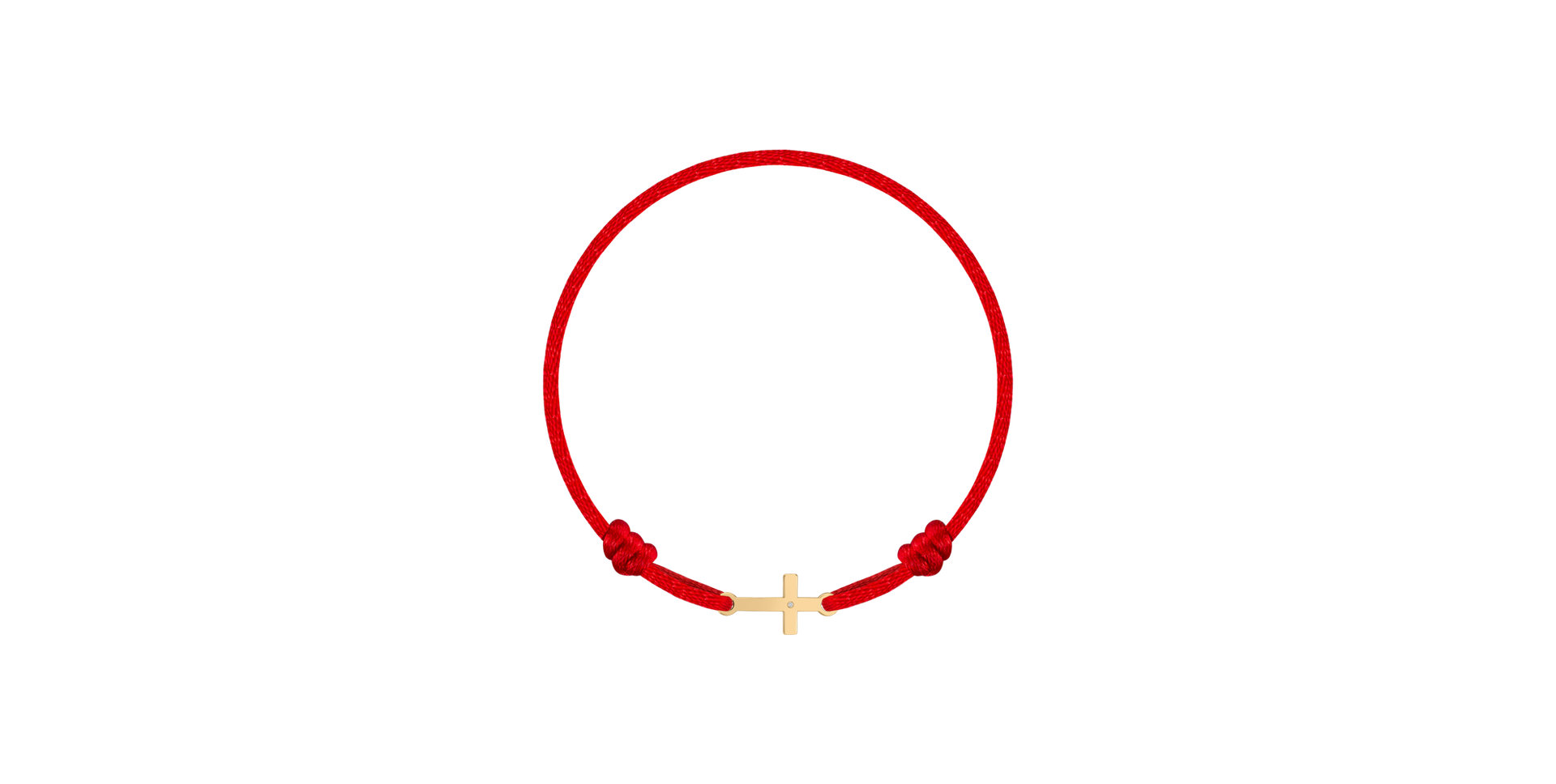 Dětský diamantový náramek se šňůrkou Tiny Cross