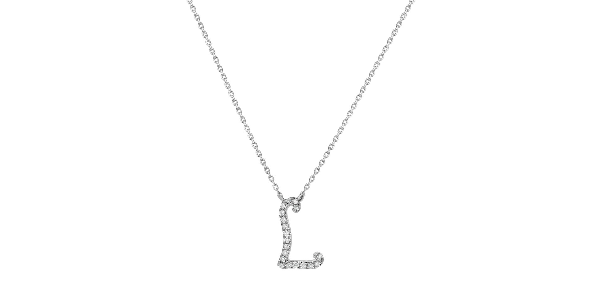 Náhrdelník s diamanty Curly Glitter L