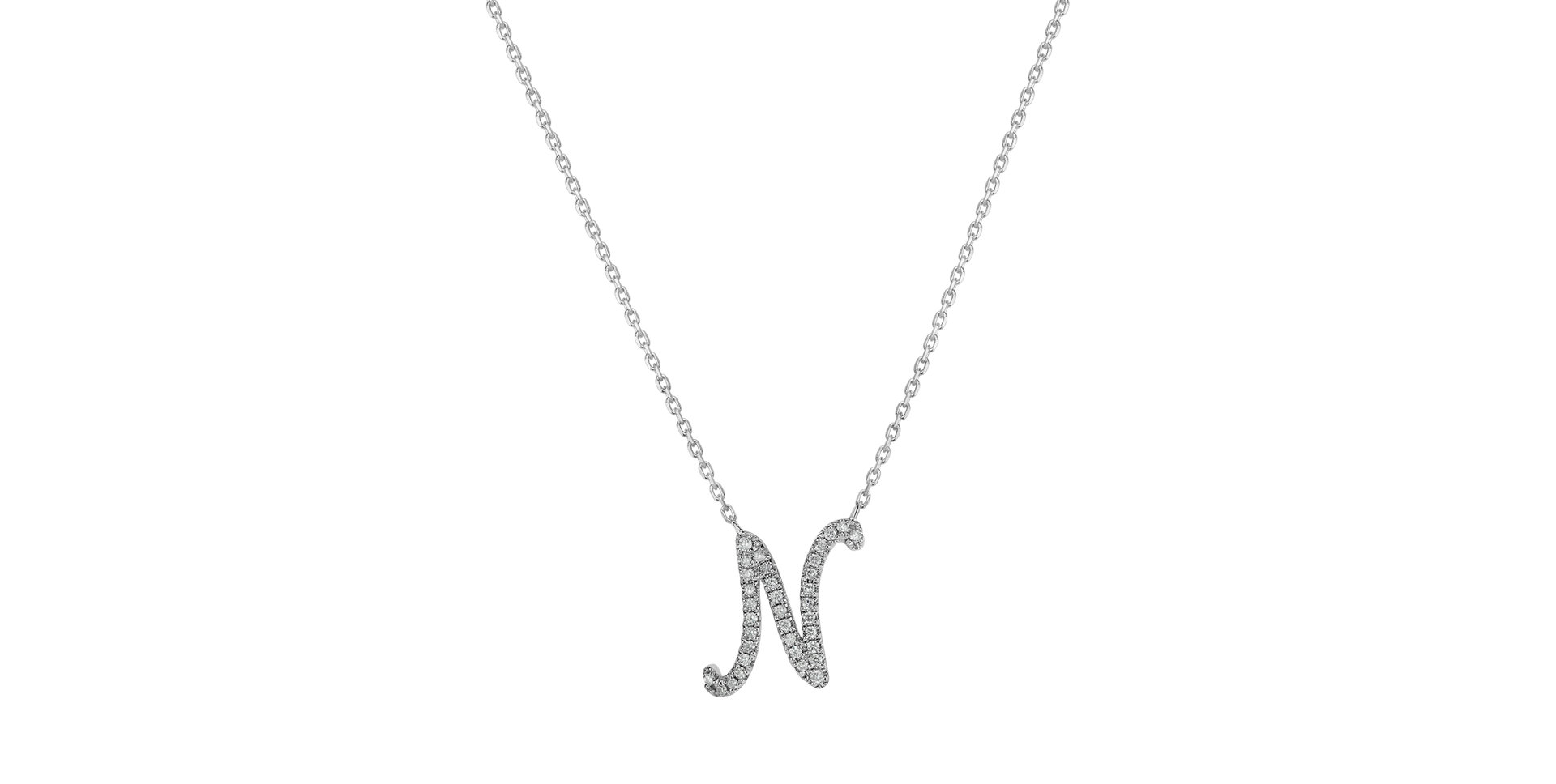 Náhrdelník s diamanty Curly Glitter N