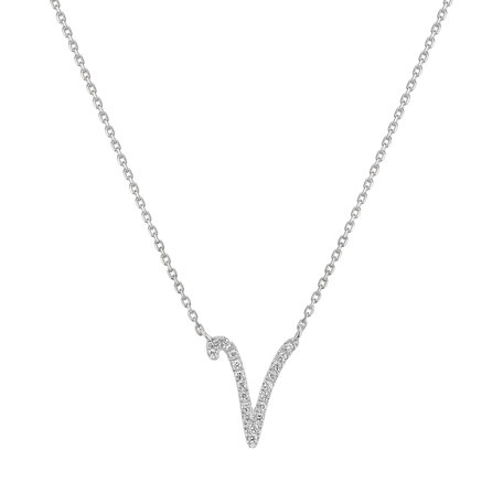 Náhrdelník s diamanty Curly Glitter V