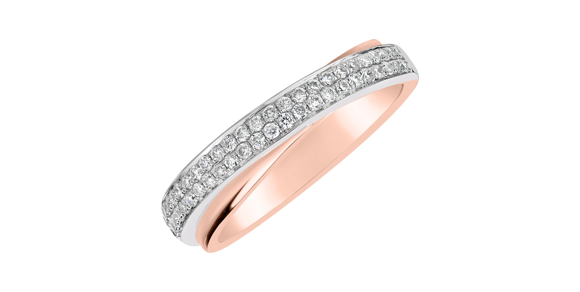 Prsten s diamanty Sparkle Ribbon