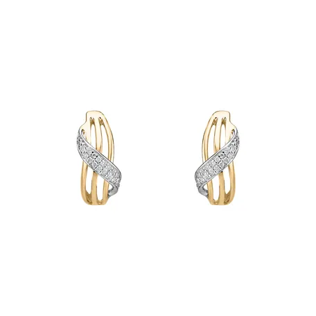Náušnice s diamanty Essential Wave