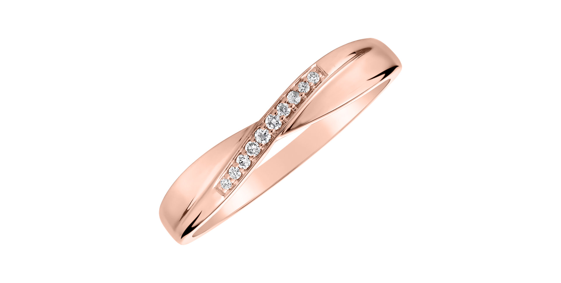 Prsten s diamanty Lovely Crossing