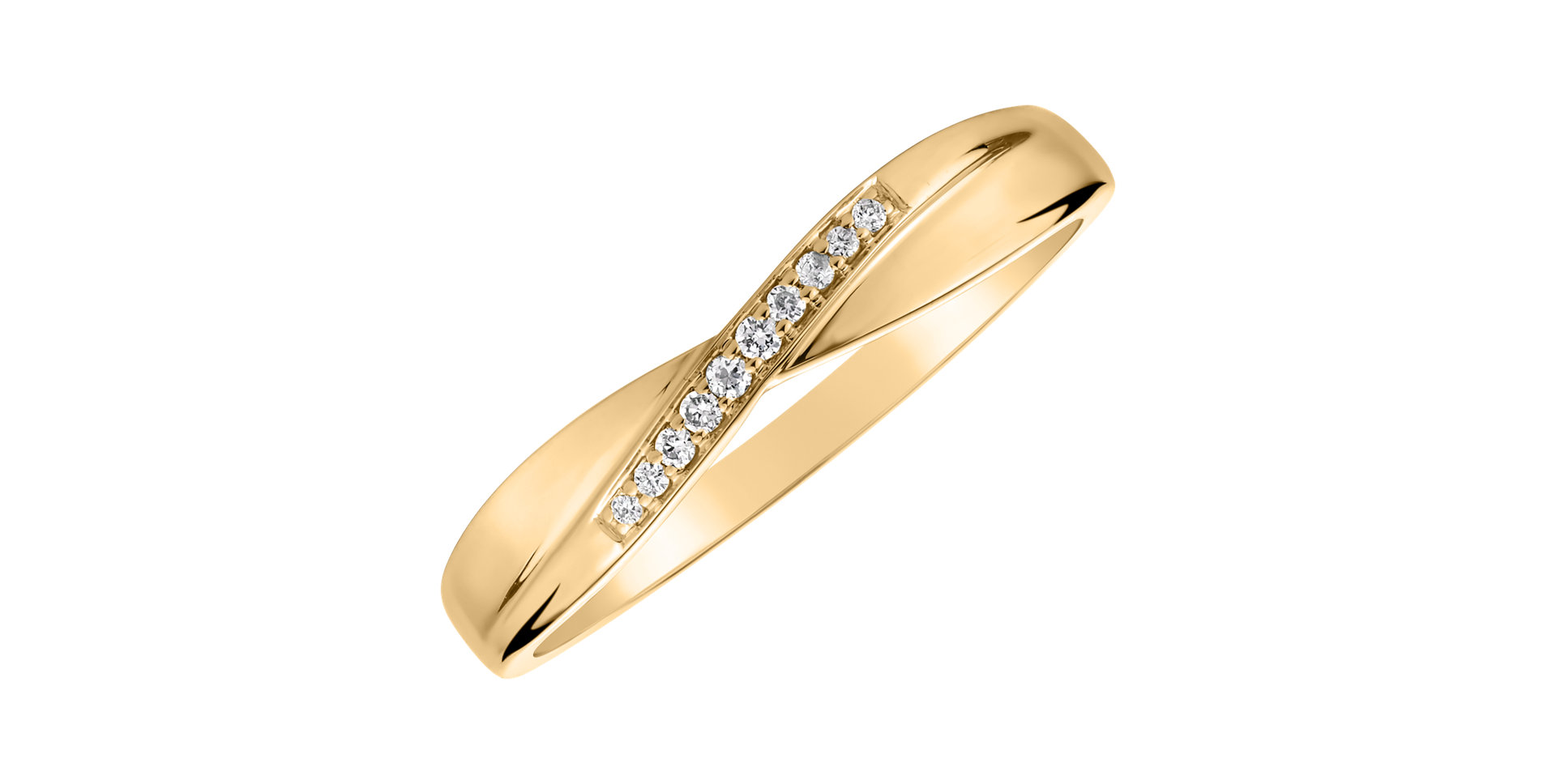 Prsten s diamanty Lovely Crossing