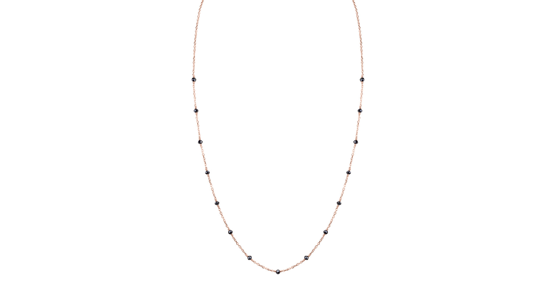 Náhrdelník s černým diamanty Dark Melody