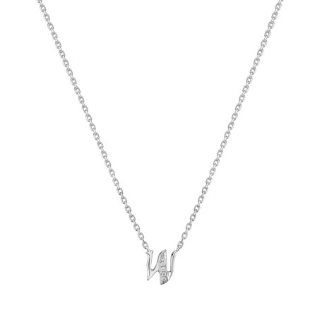 Náhrdelník s diamanty Curly Diamonds W