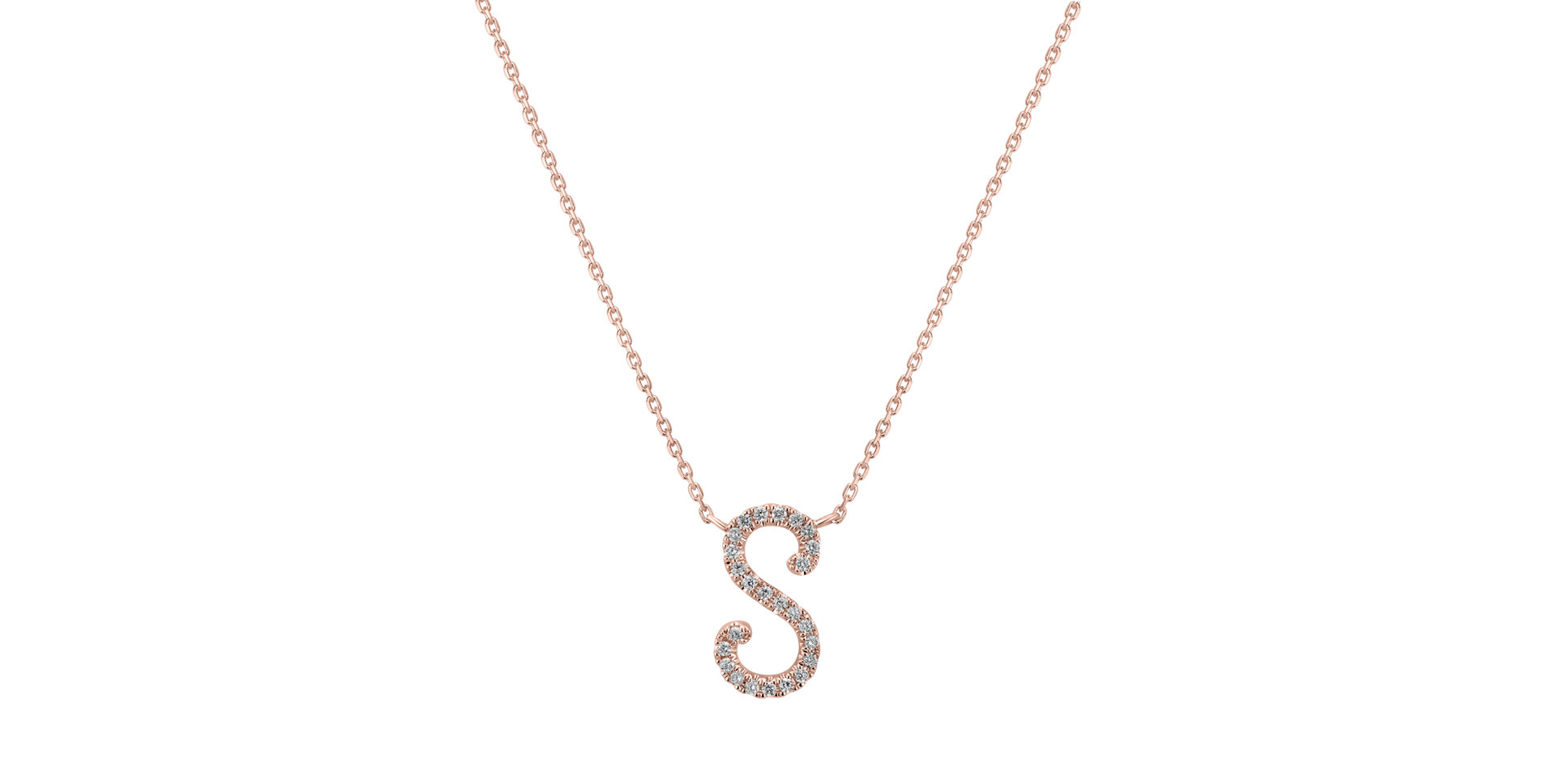 Náhrdelník s diamanty Curly Glitter S