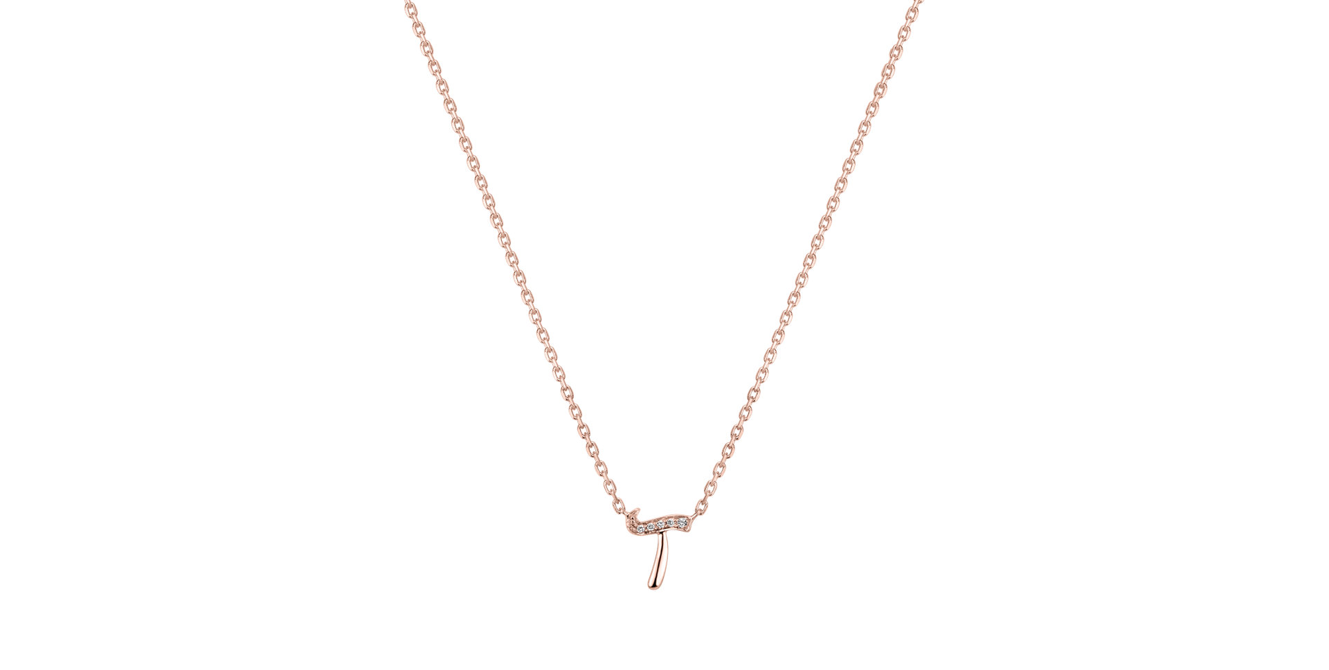 Náhrdelník s diamanty Curly Diamonds T