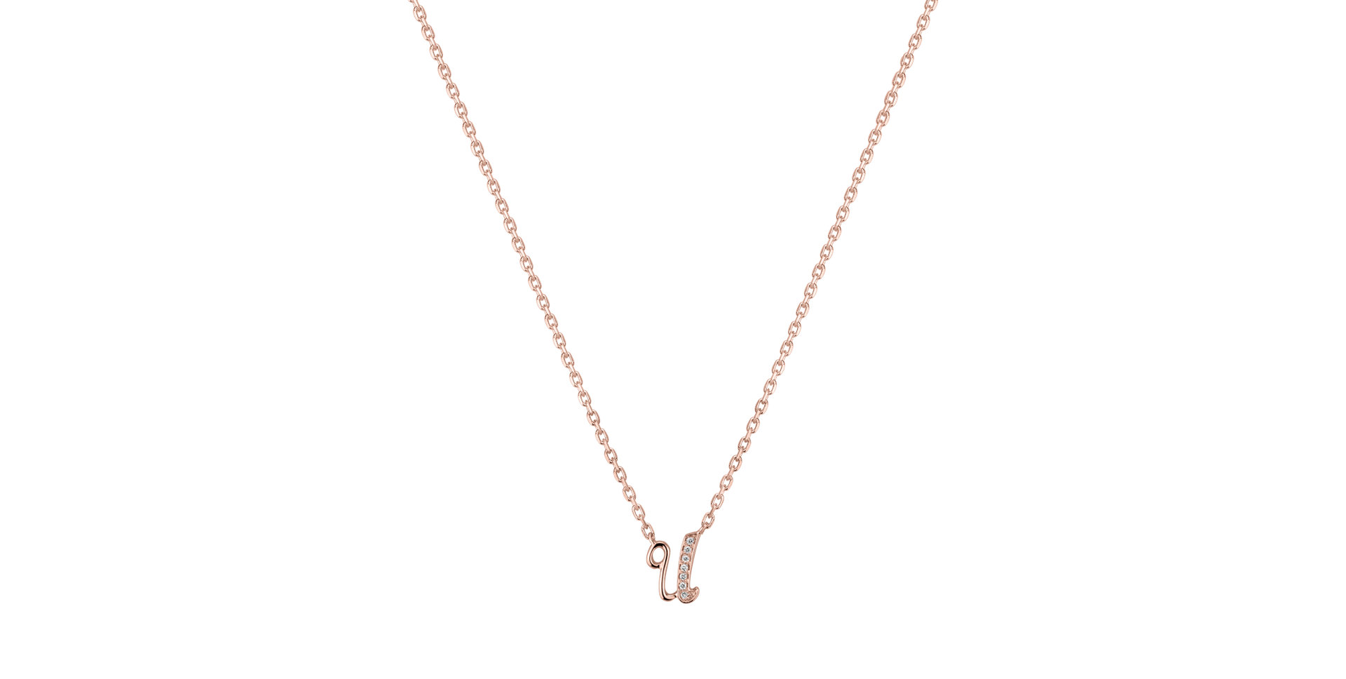 Náhrdelník s diamanty Curly Diamonds U