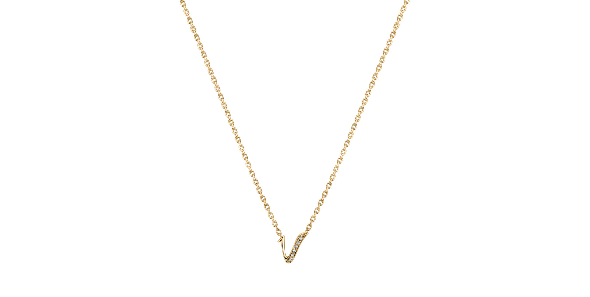 Náhrdelník s diamanty Curly Diamonds V