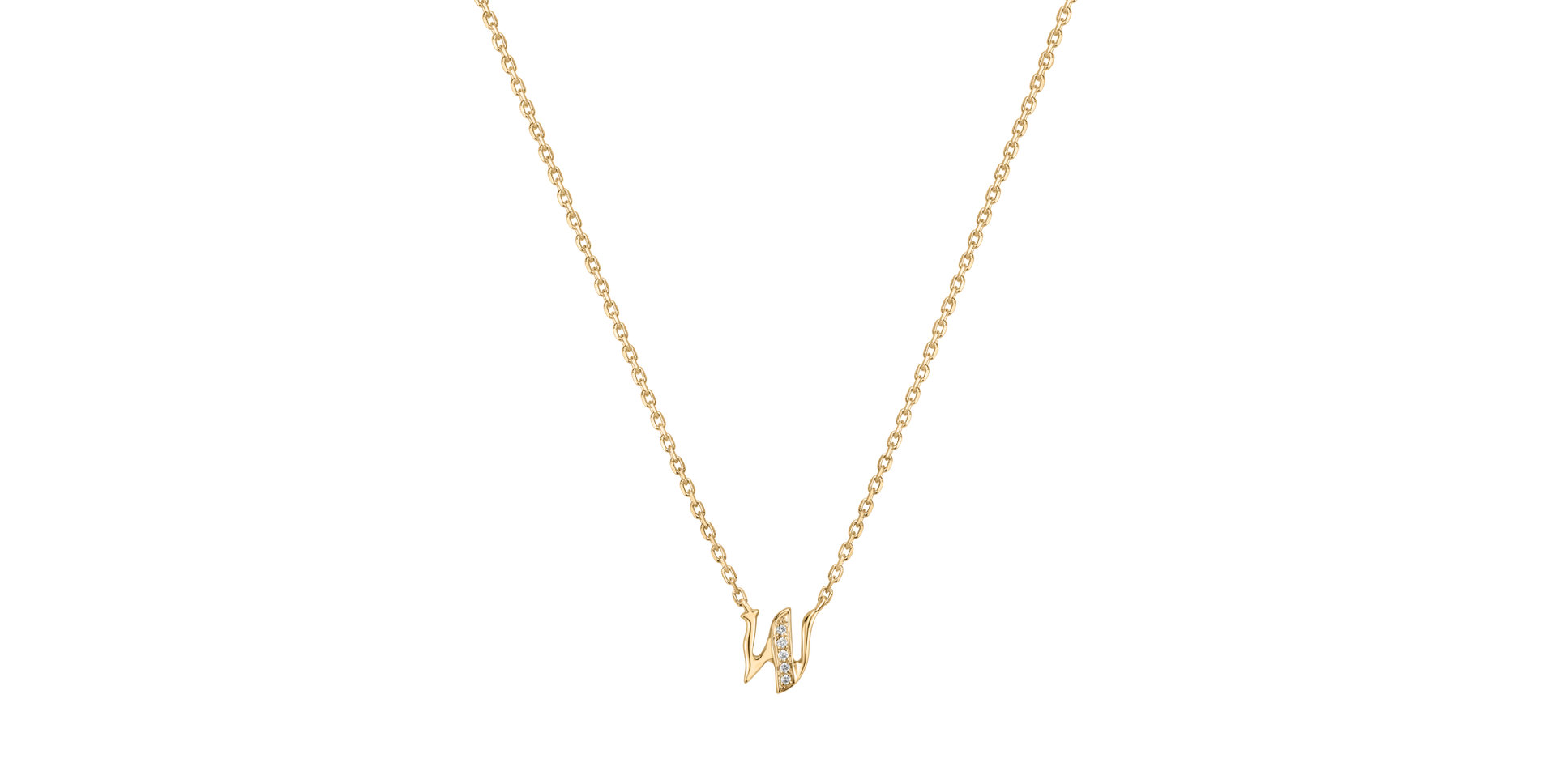 Náhrdelník s diamanty Curly Diamonds W