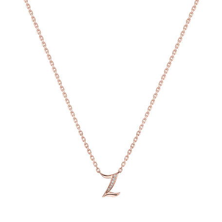 Náhrdelník s diamanty Curly Diamonds Z