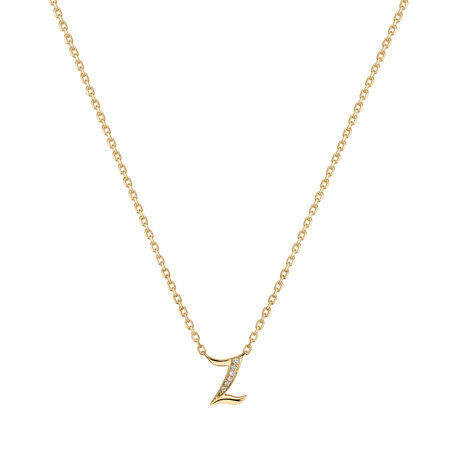Náhrdelník s diamanty Curly Diamonds Z
