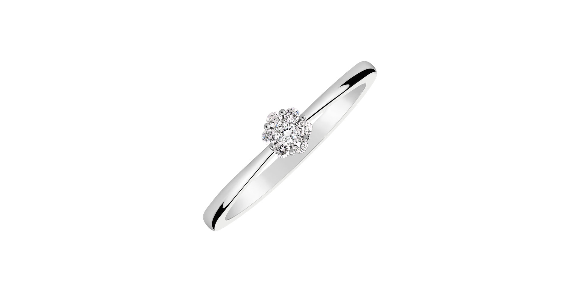 Prsten s diamanty Shiny Flower