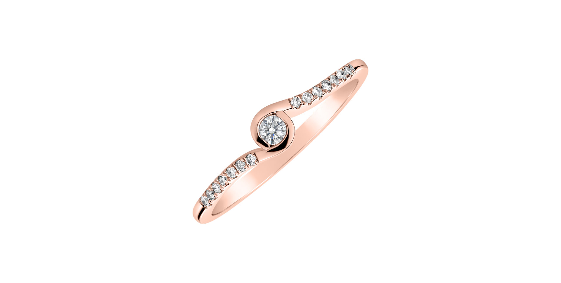 Prsten s diamanty Love Twist