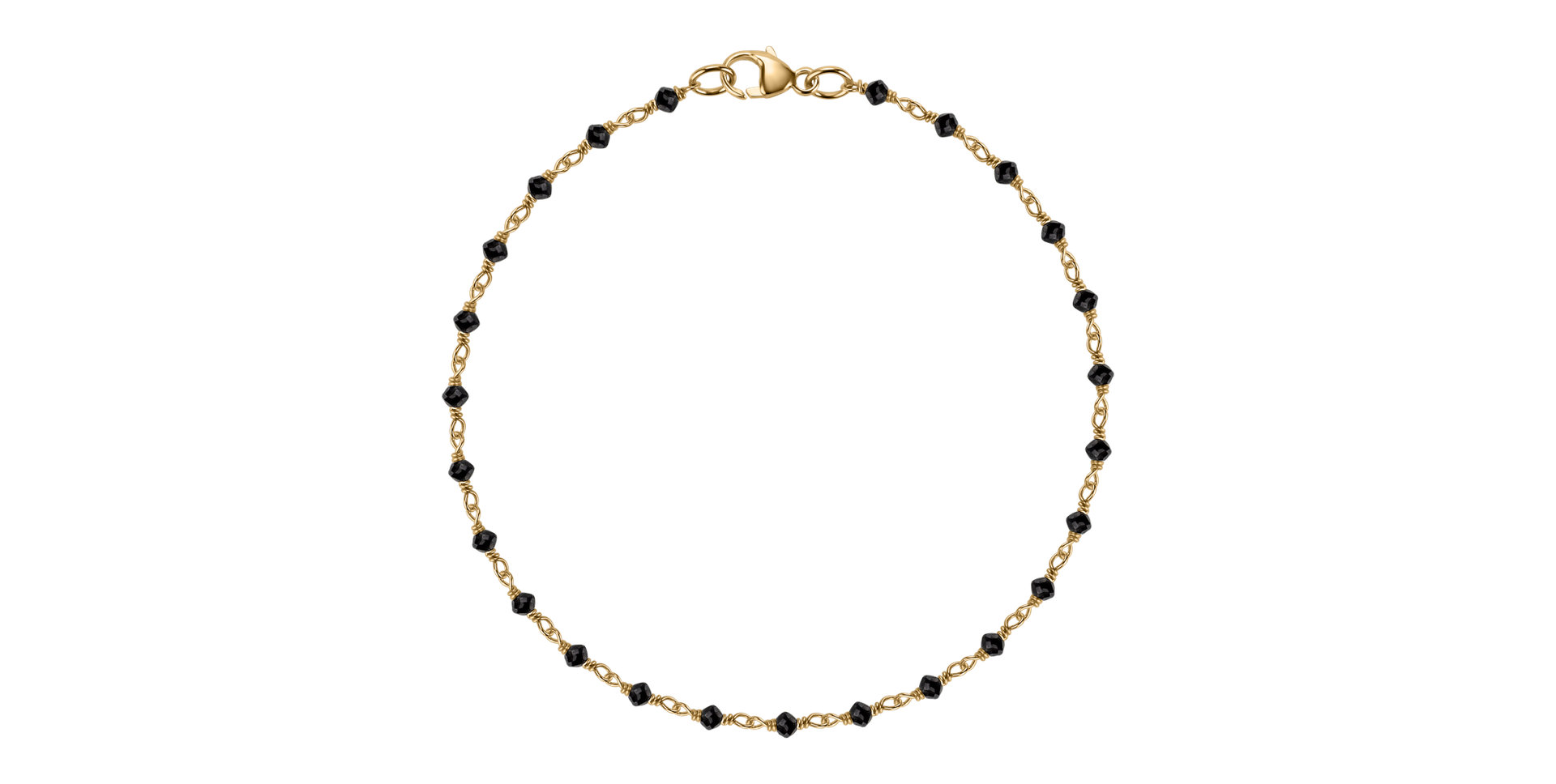 Náramek s černými diamanty Dark Melody