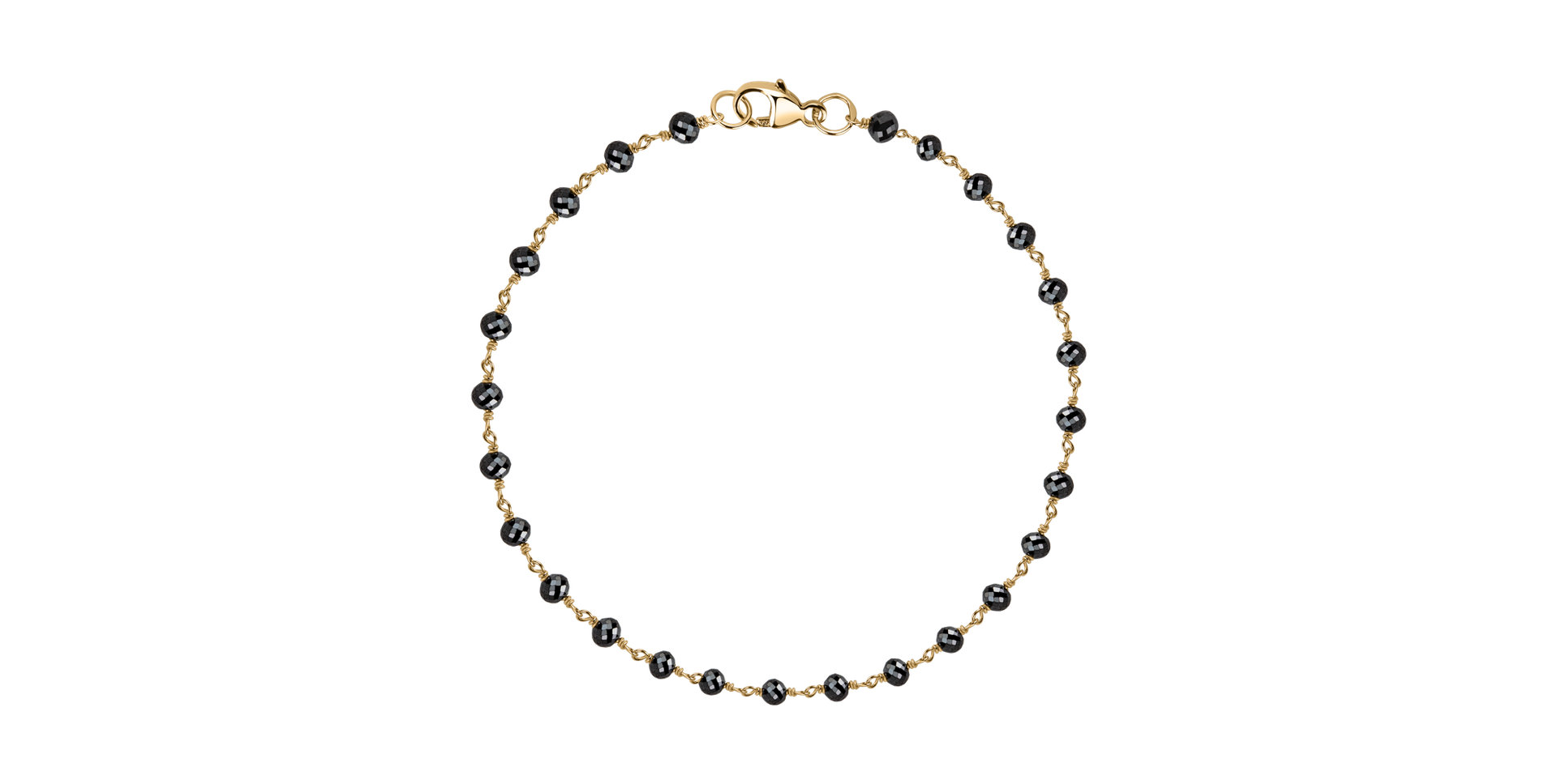 Náramek s černými diamanty Dark Melody