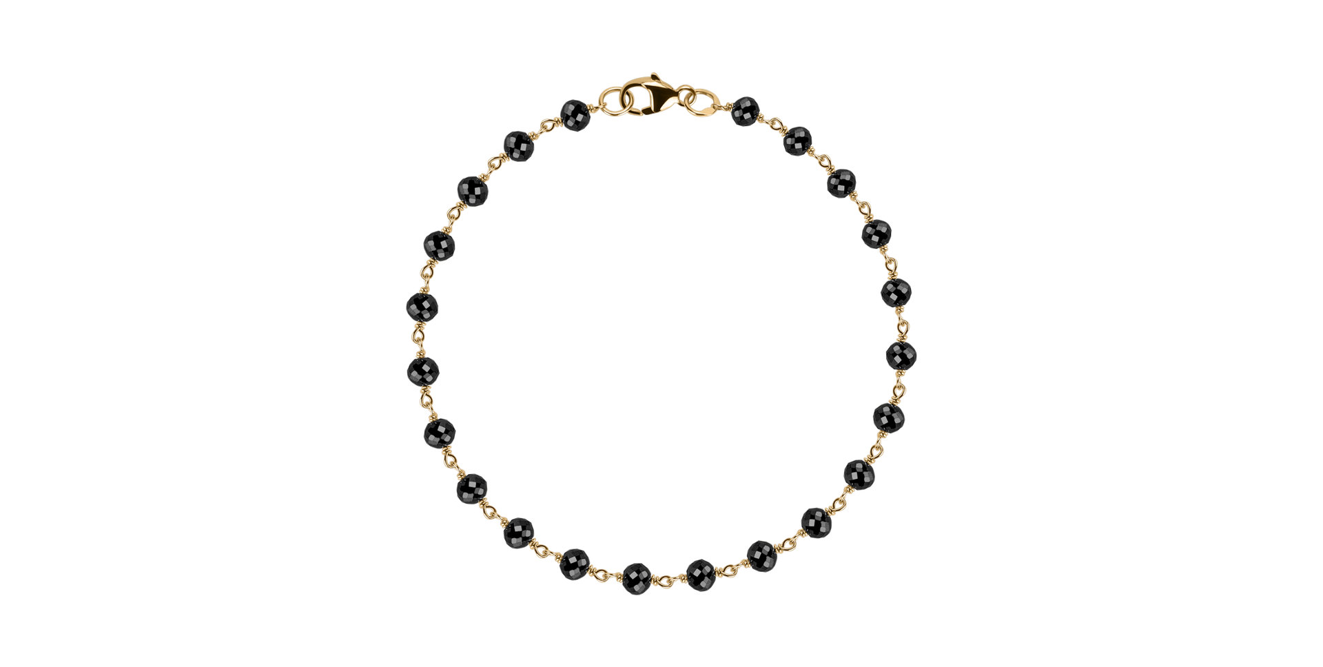 Náramek s černými diamanty Dark Melody