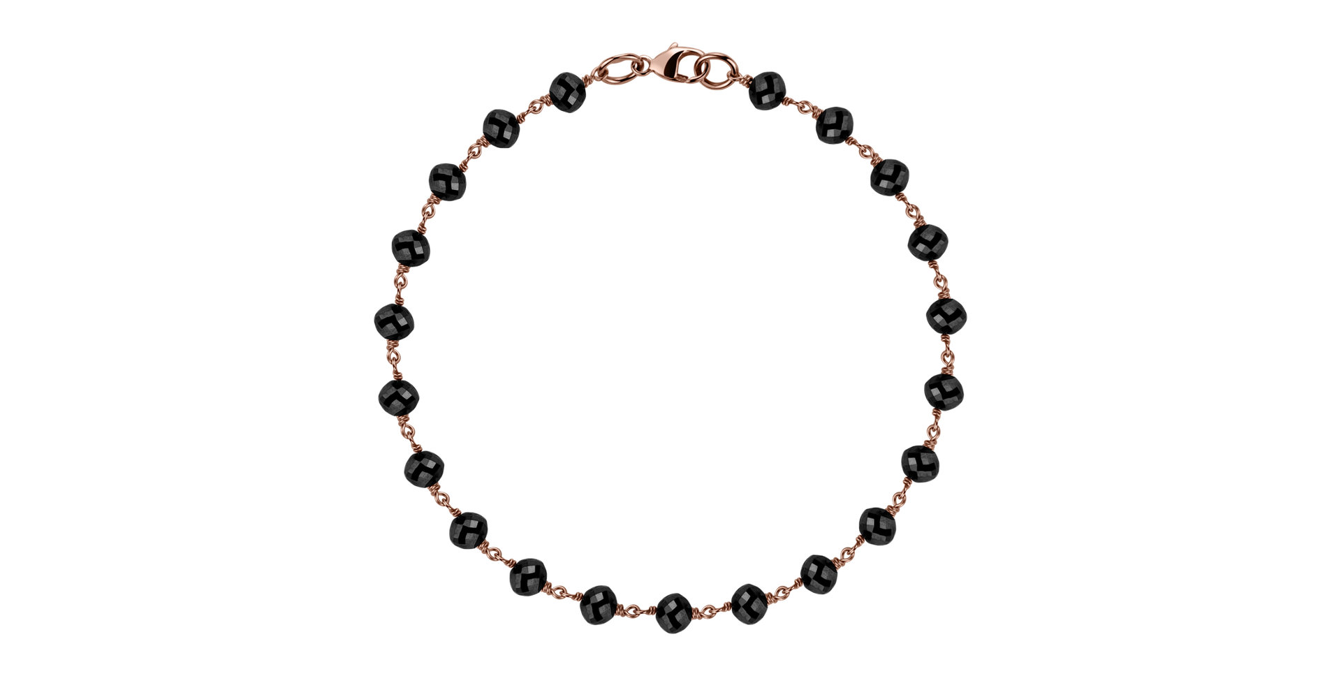 Náramek s černými diamanty Dark Melody