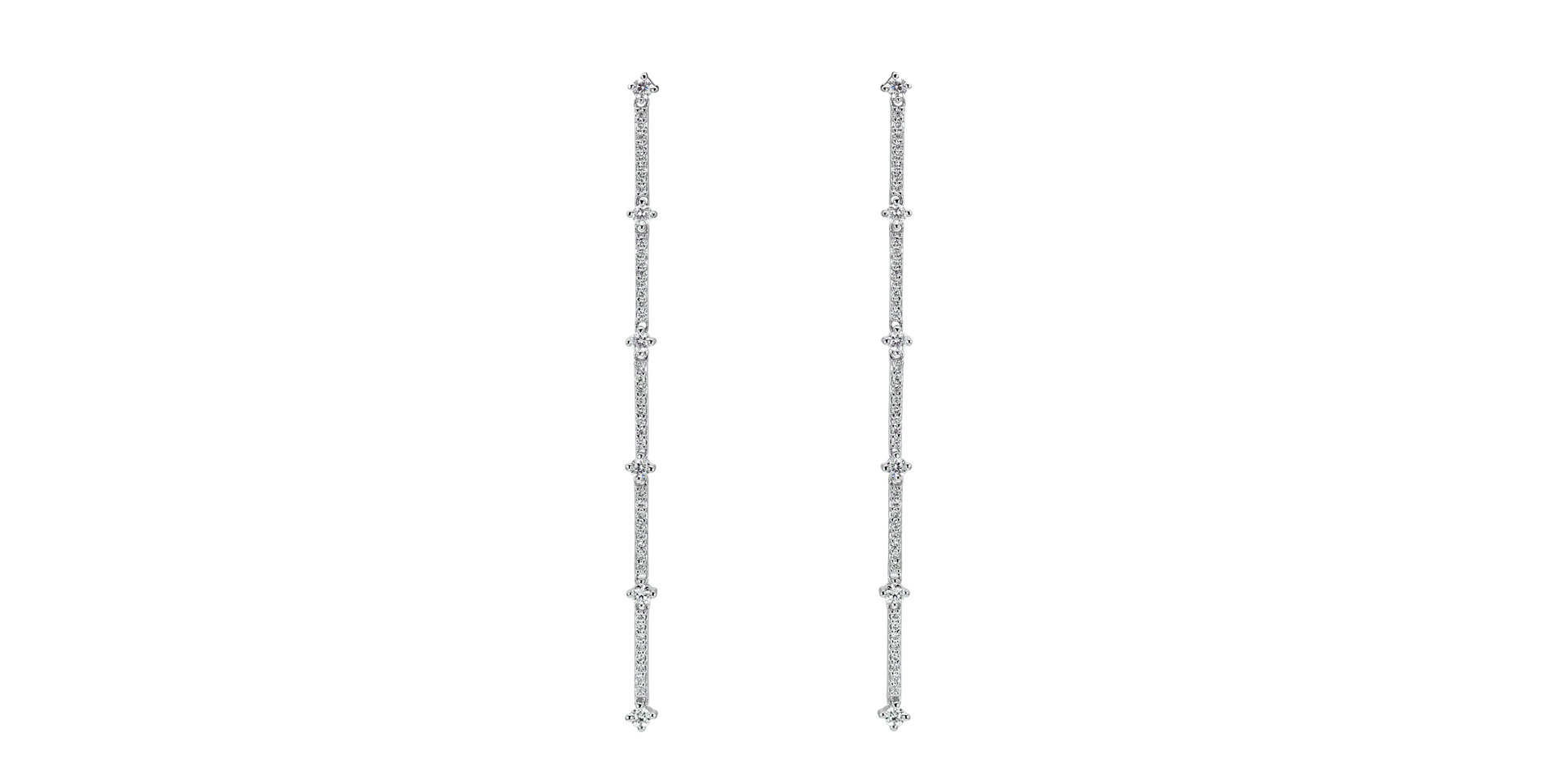 Náušnice s diamanty Delicate Waterfall