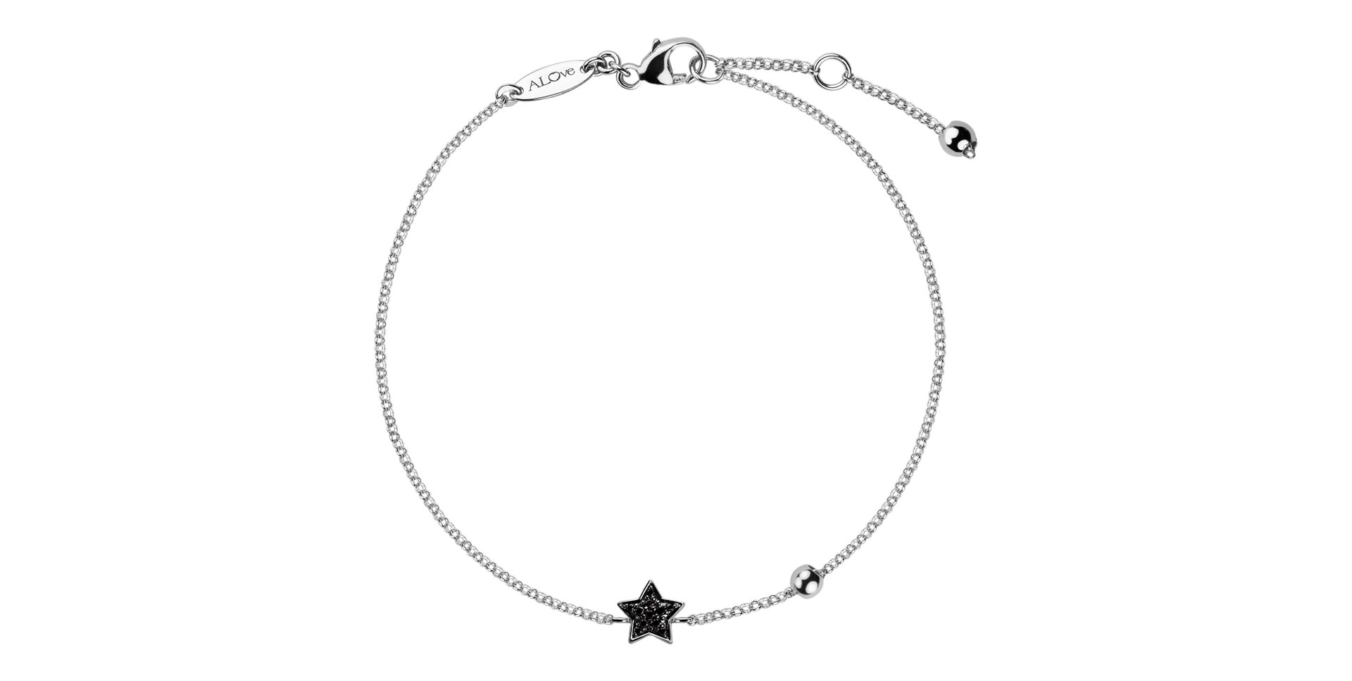 Náramek s černými diamanty Heaven Message