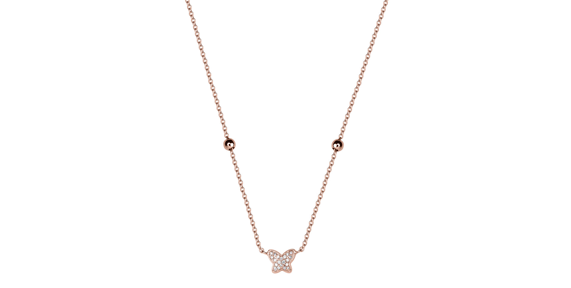 Náhrdelník s diamanty Magic Buttefly