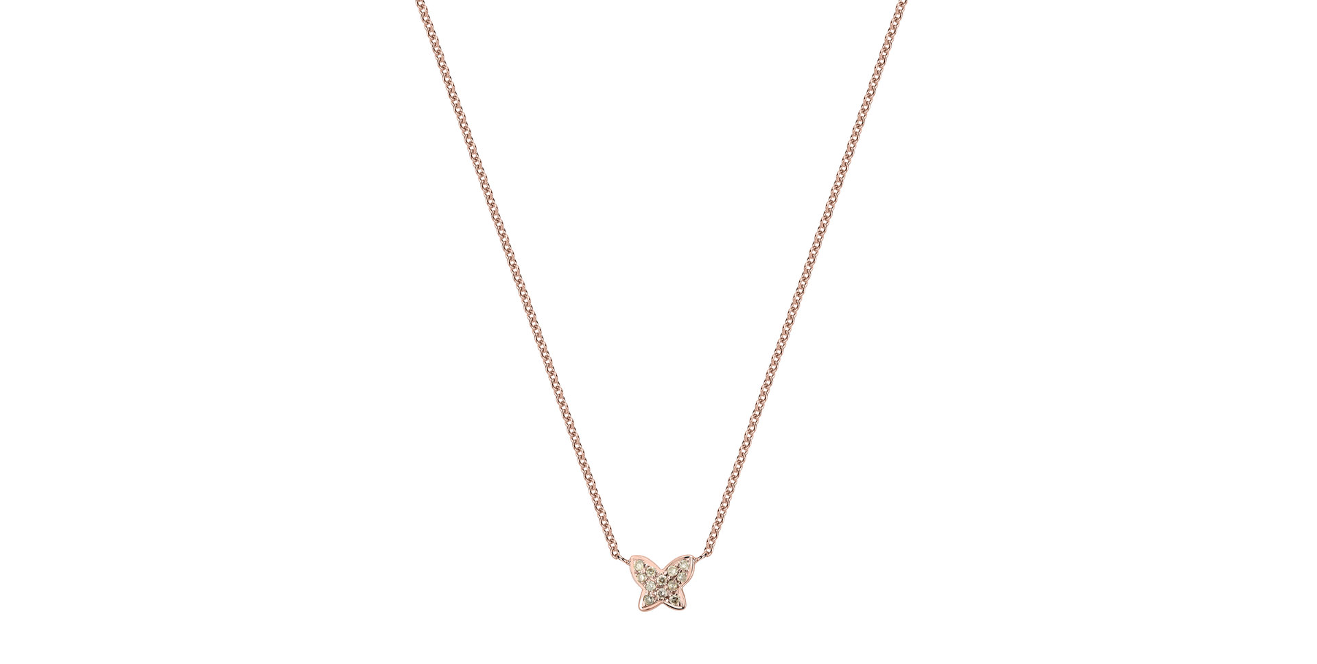 Náhrdelník s hnědými a bílými diamanty Star Waterfall