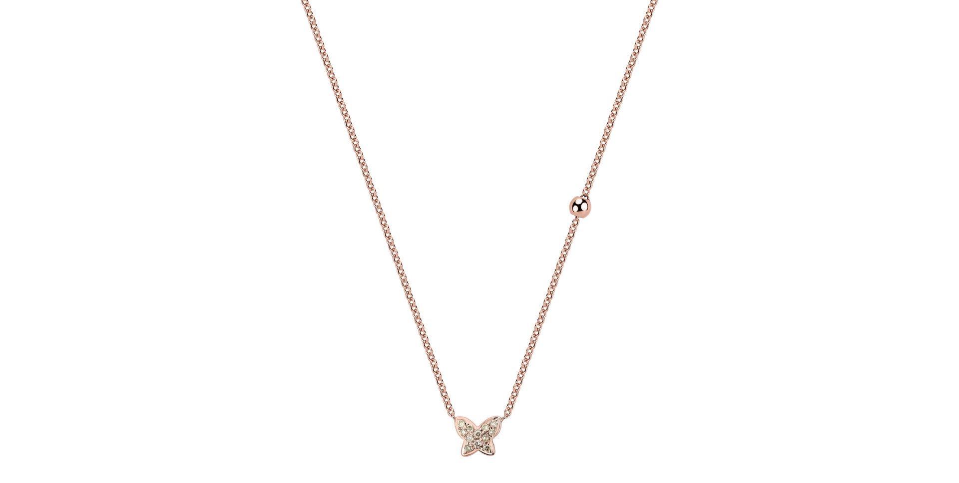 Náhrdelník s hnědými a bílými diamanty Star Waterfall