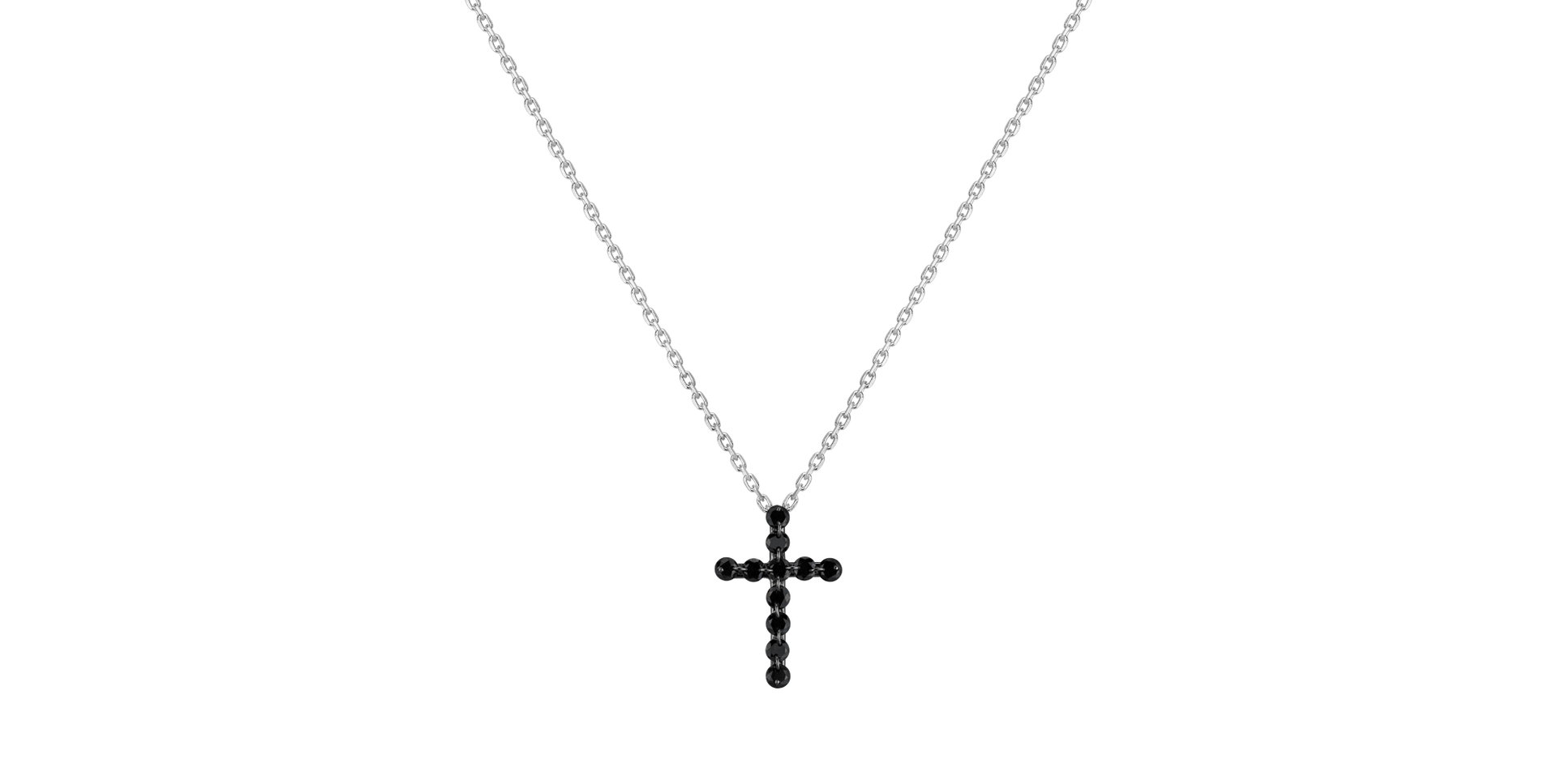 Přívěs s černými diamanty Luxury Cross