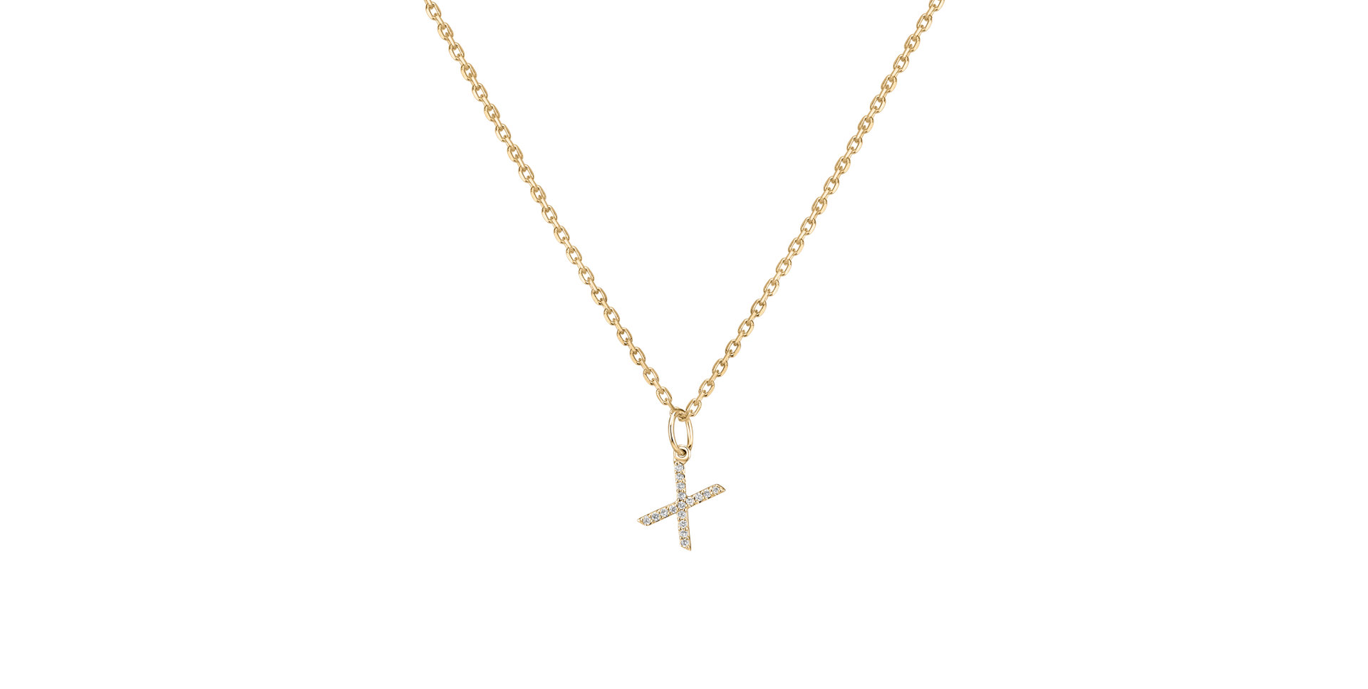 Přívěsek s diamanty Line Glitter  X