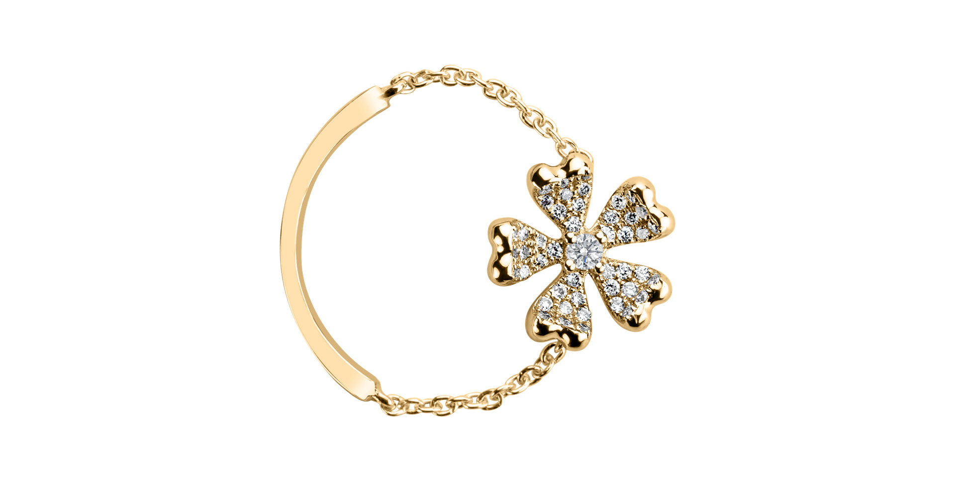 Prsten s diamanty Sparkling Flower