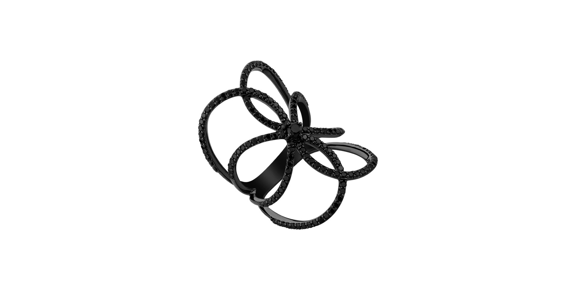 Prsten s černými diamanty Precious Dream