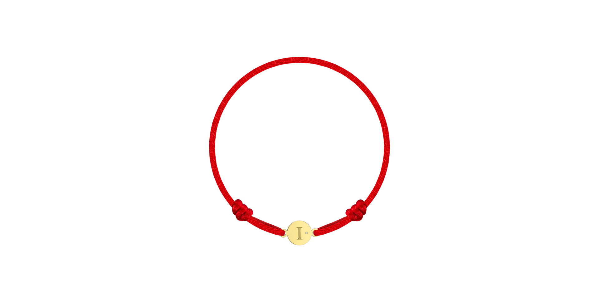 Dětský diamantový náramek se šňůrkou Circle Letter I