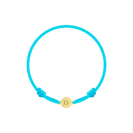 Dětský diamantový náramek se šňůrkou Circle Letter O
