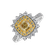 Prsten s bílými a žlutými diamanty Radiant Sunshine4