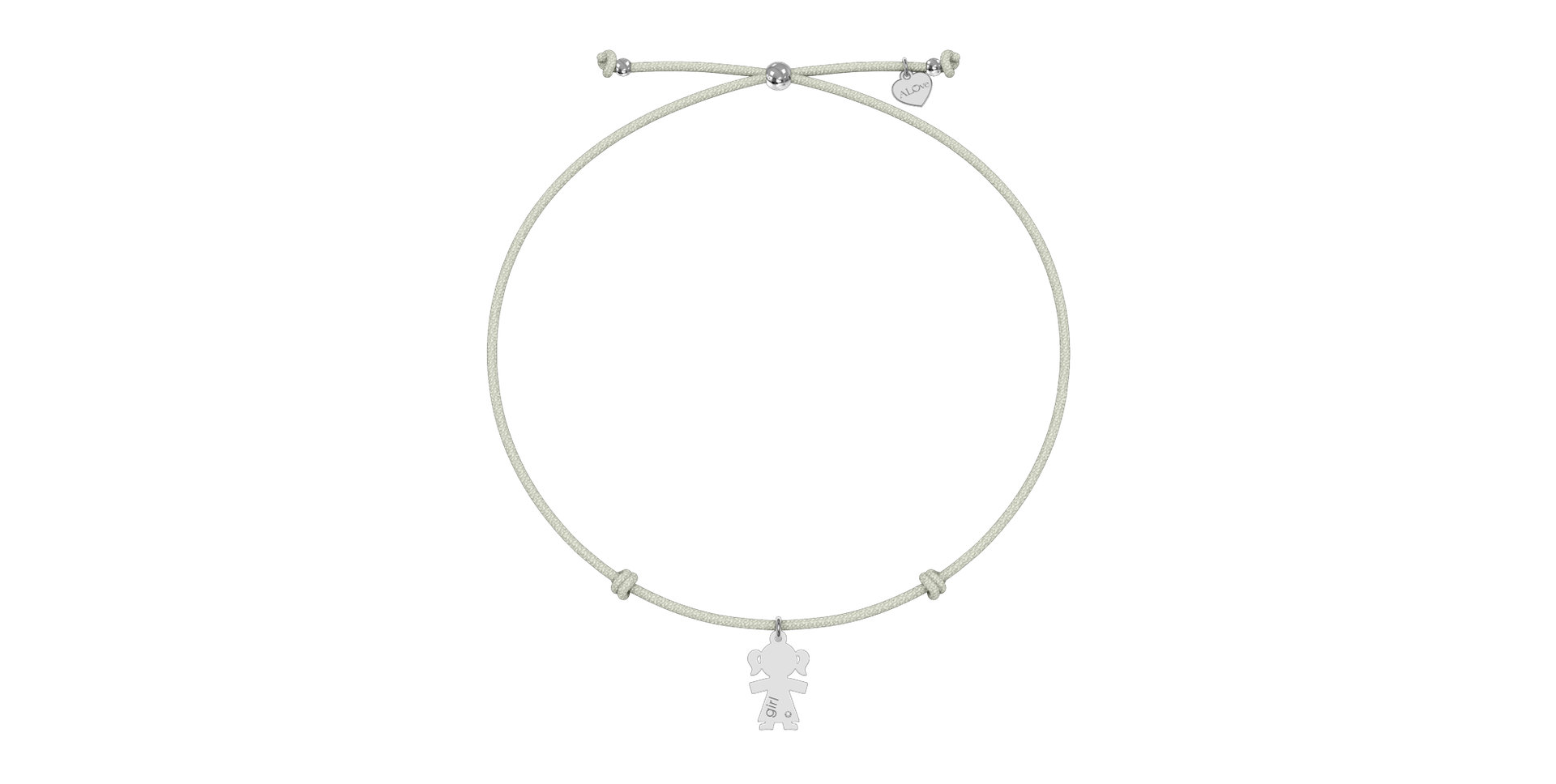 Diamantový náramek se šňůrkou Girl