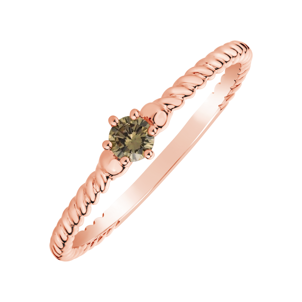 Prsten s hnědým diamantem Unique Joy | Halada