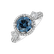 Prsten s modrým diamantem a bílými diamanty Nicolina5