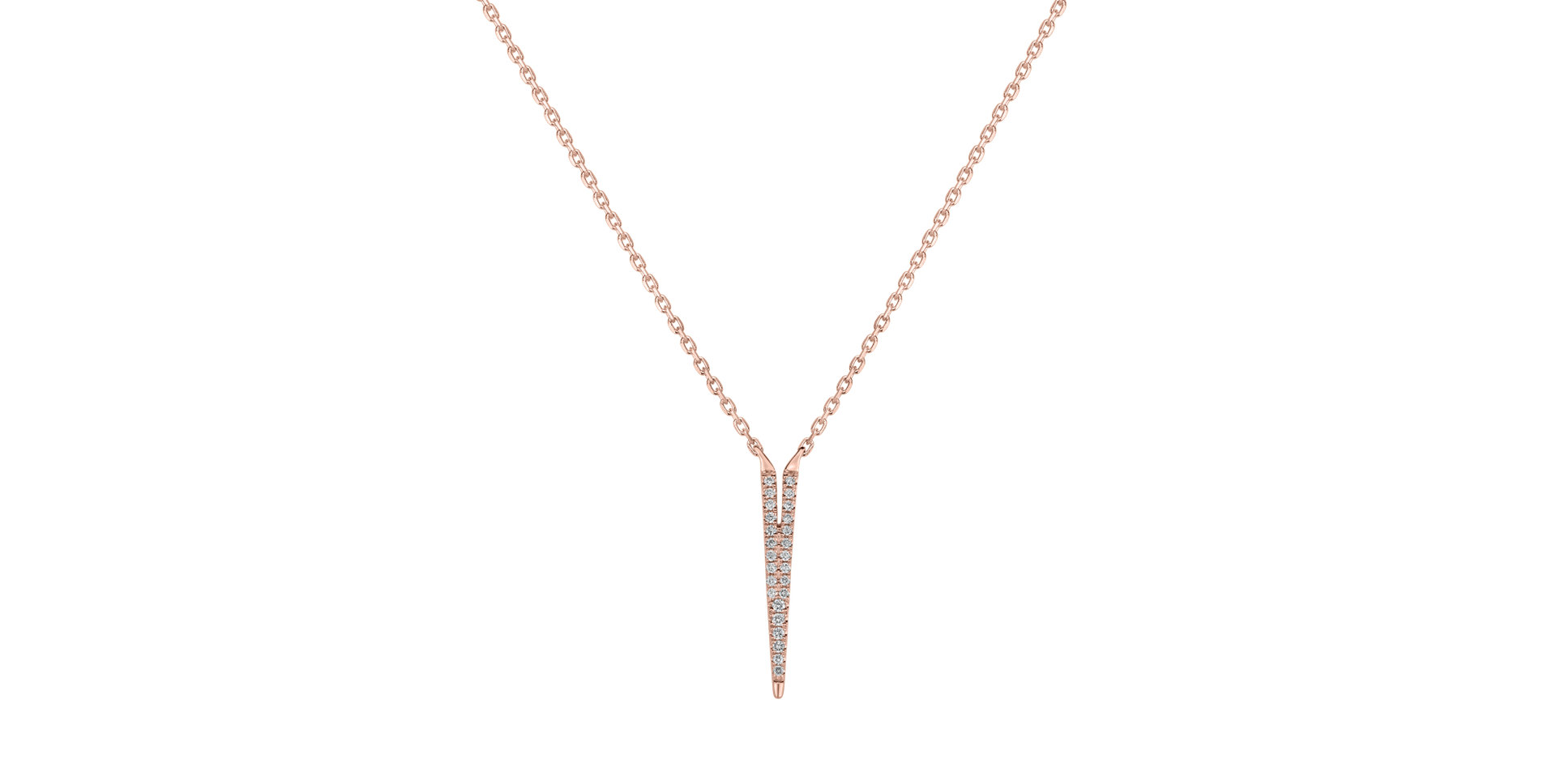 Náhrdelník s diamanty Broken Glamour