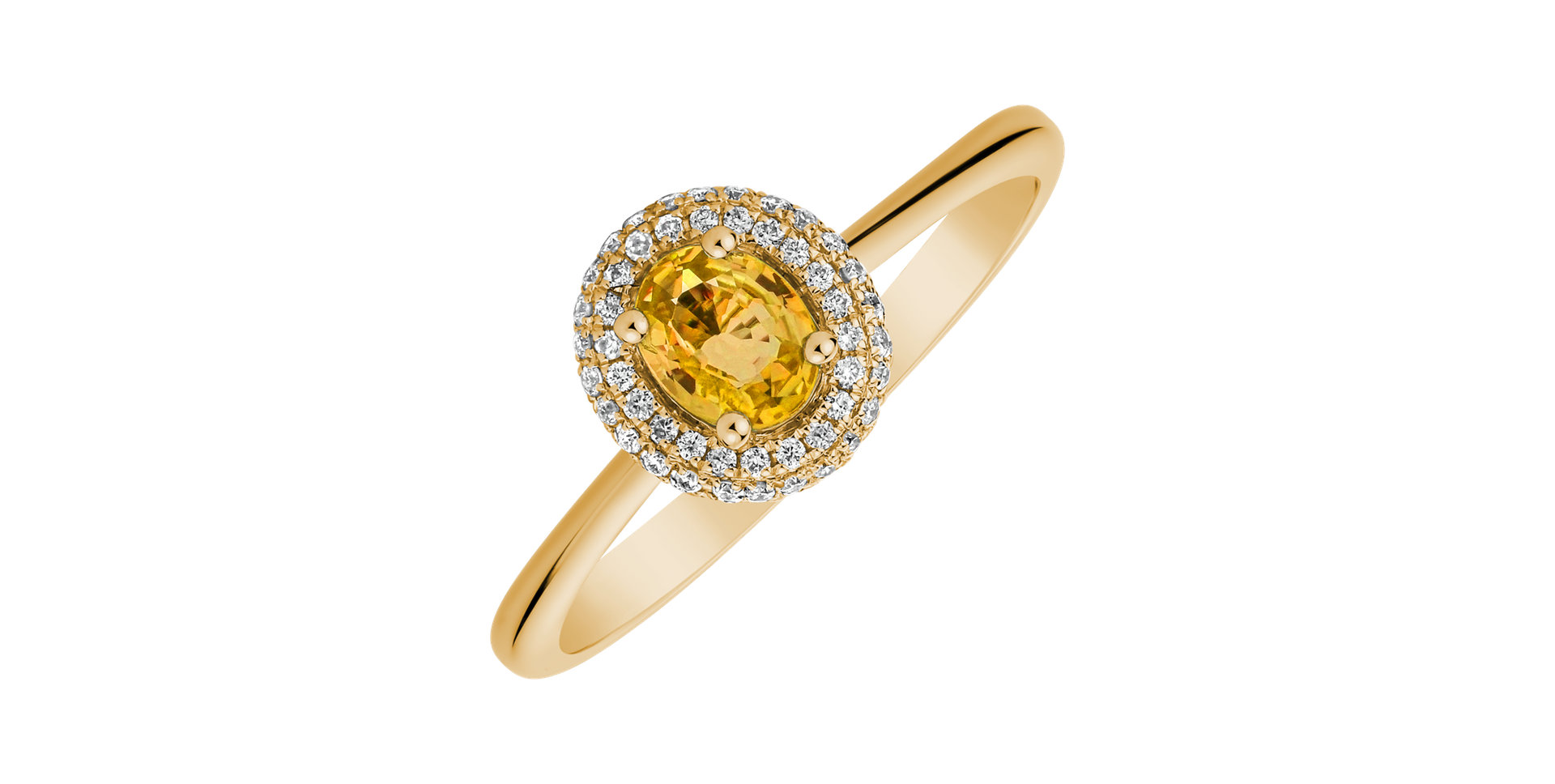 Prsten se safírem a diamanty Princess