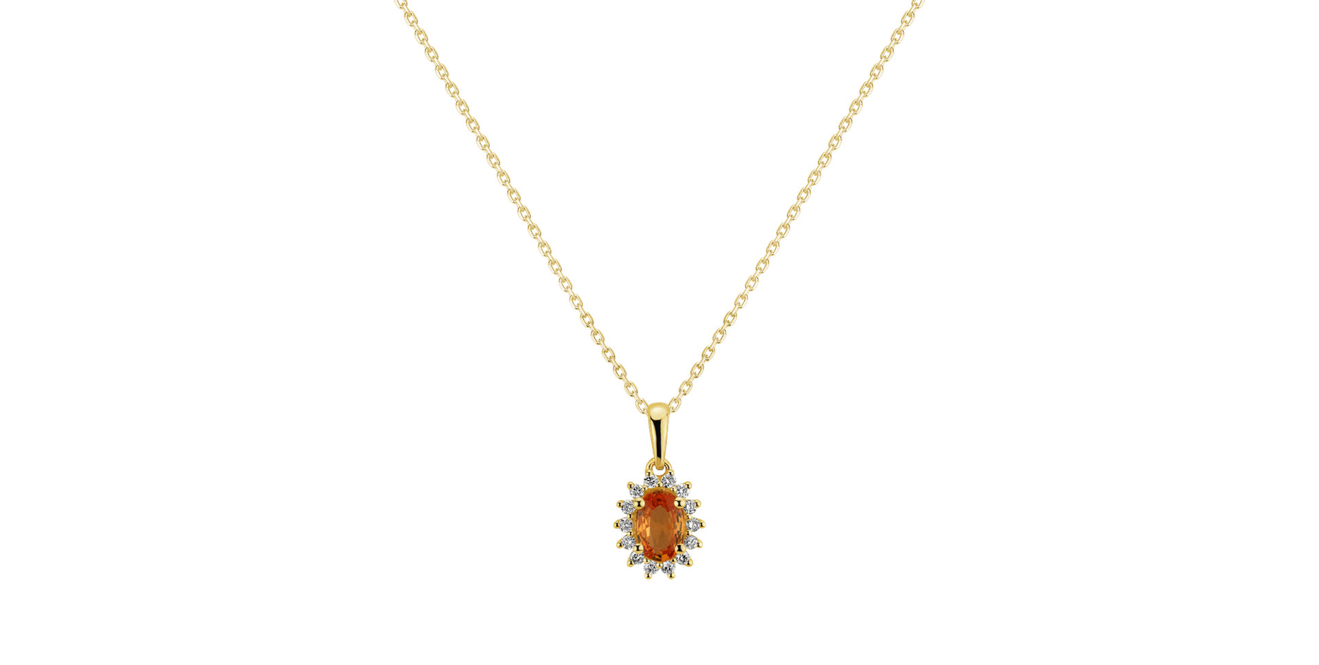 Přívěs se safírem a diamanty Princess Sparkle