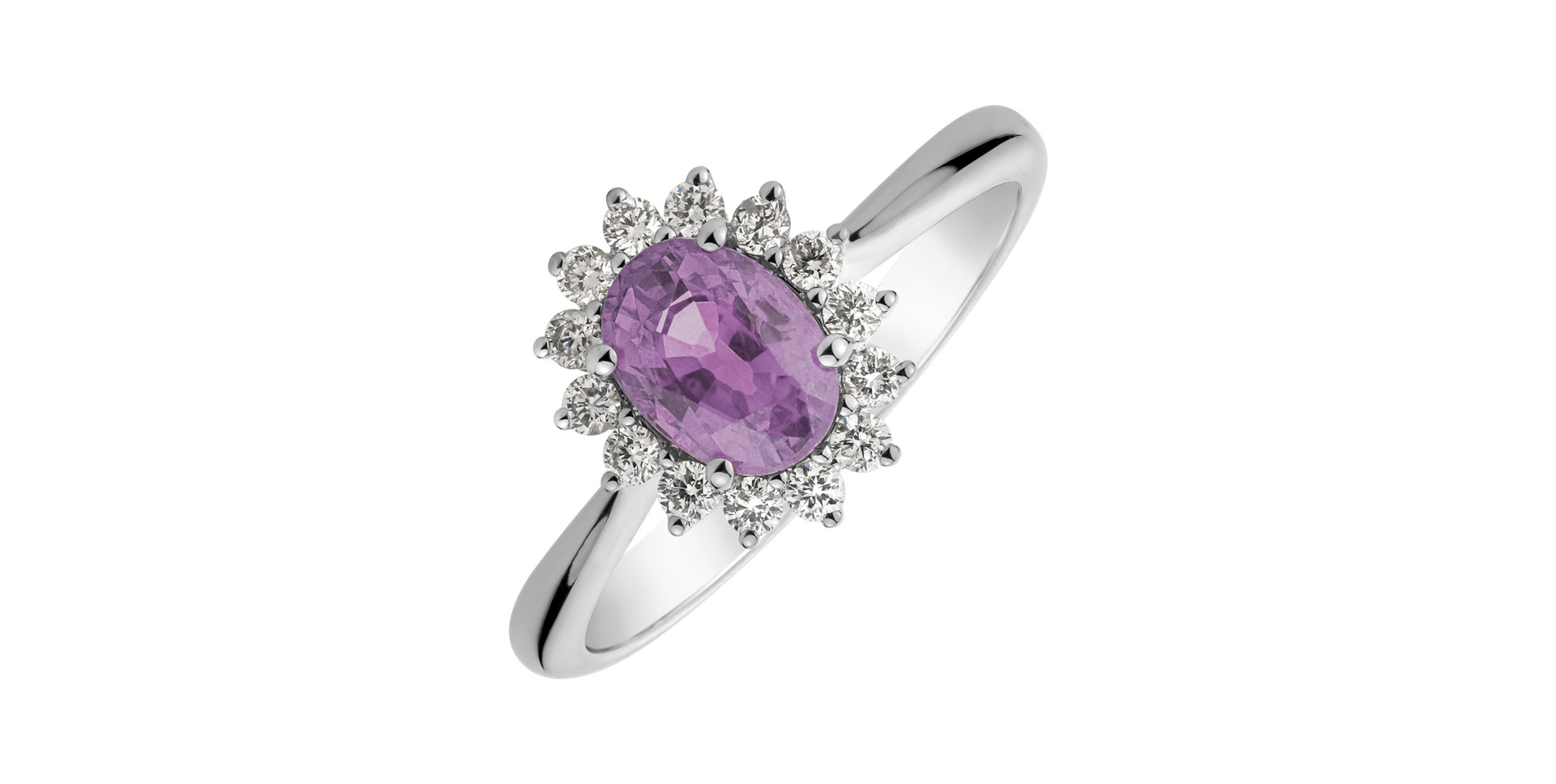 Prsten s diamanty a safírem Princess