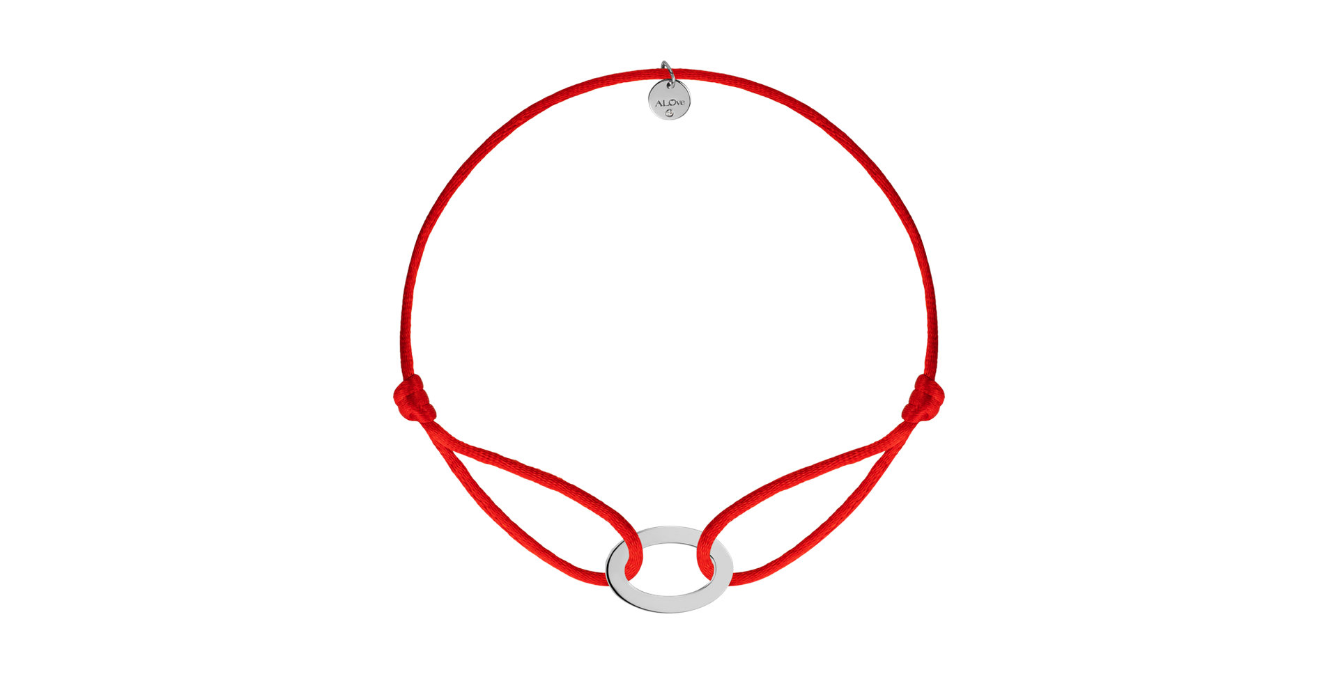 Náramek s diamantem a šňůrkou Circle